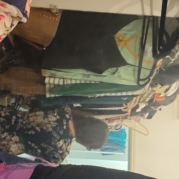 🍑 v-neck navy floral kimono style dress - Picture 4 of 5